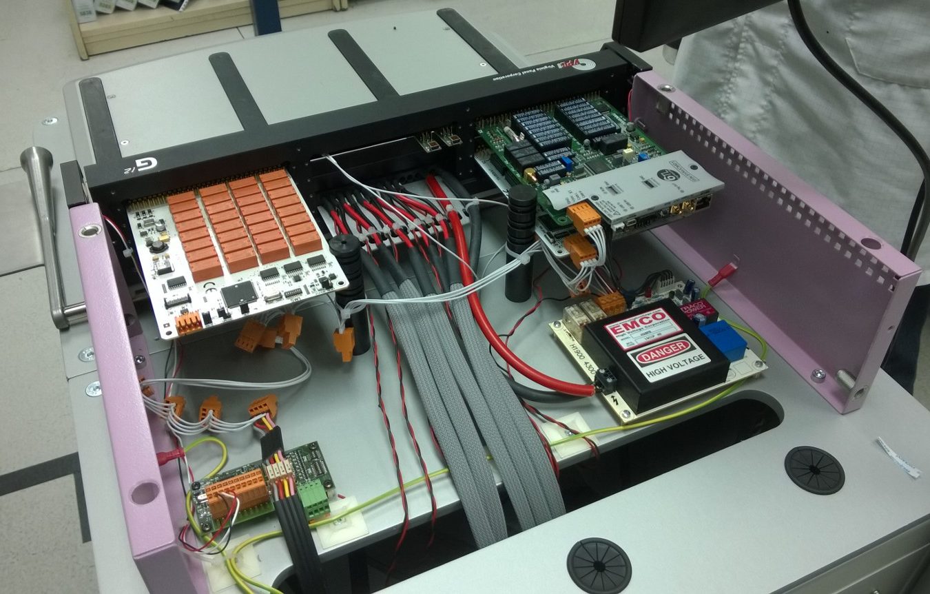 Mixture of wired connections and wireless YAVBoards.