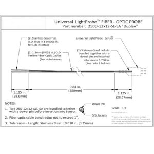 Optomistic – Duplex Flexi Probe, Small Aperture, Non-contact (250D-12×12-SL-SA)