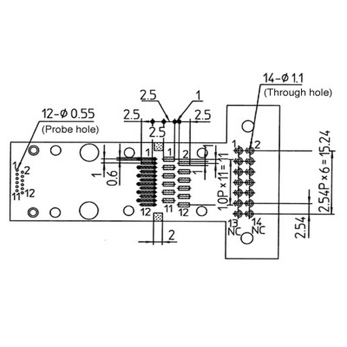 Clip drawing -050 mm